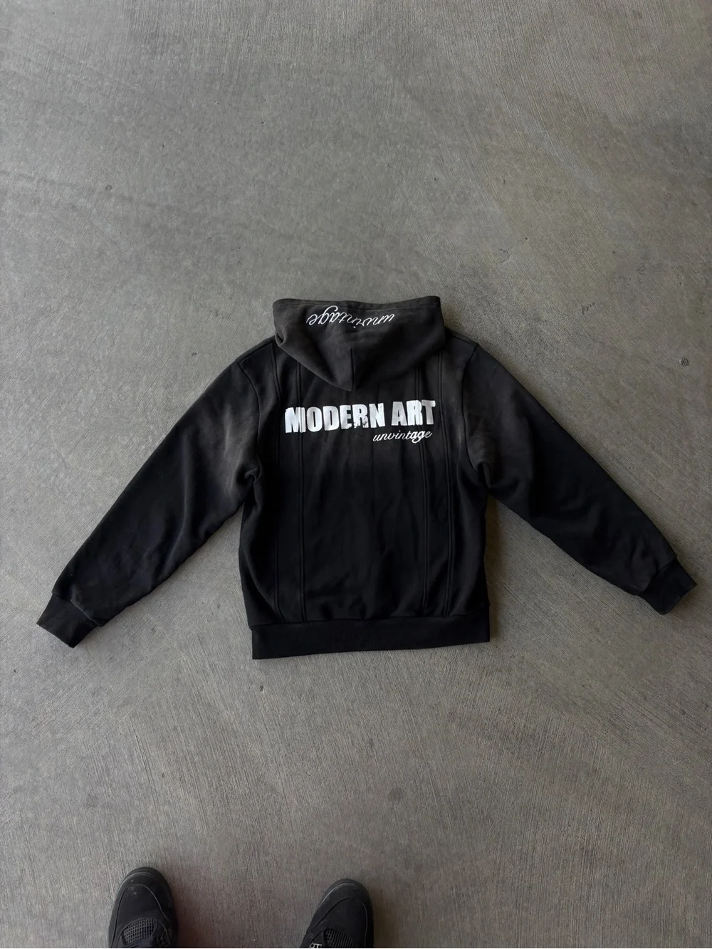 Vintage Black Crewneck Sweater with White 